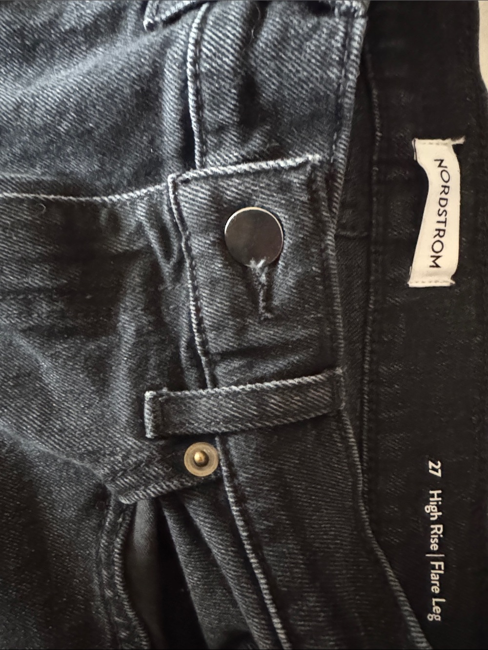 Nordstrom Black High-Rise Flare Jeans - Picture 2 of 4